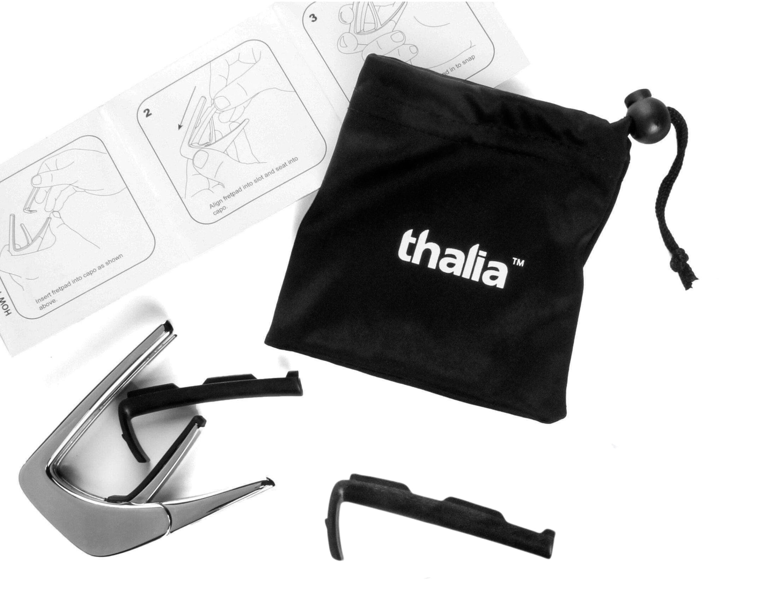 Thalia Exotic Series Chrome Guitar Capo Crimson Paua