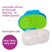 b.box Snack Box - 2 Compartment Snack Containers for Kids, Leakproof - Ocean Breeze