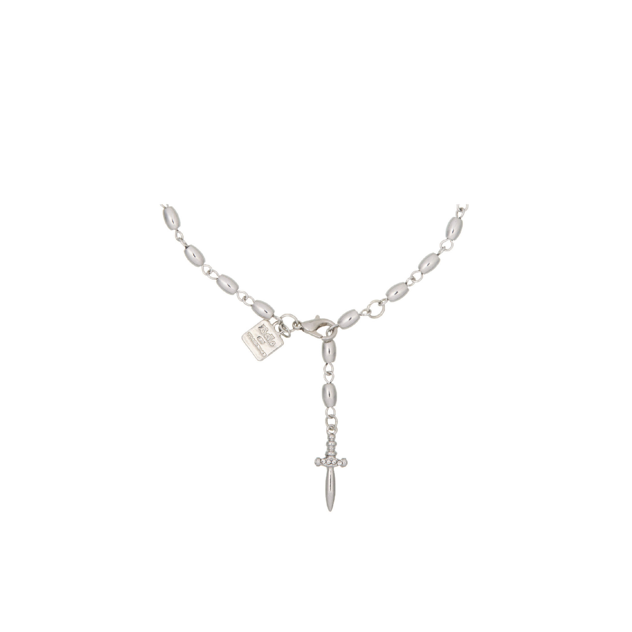 Bella by Thorne Dagger Dangle Adult Anklet, Silver, (Unisex)