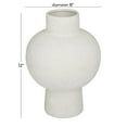 thumbnail image 3 of CosmoLiving by Cosmopolitan 12" Handmade White Ceramic Vase, 3 of 8