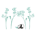 thumbnail image 1 of Simple and Beautiful Art Design of a Panda Eating a Leaf at a Bamboo Garden Vinyl Wall Decal - Chill Artistic Design with Majestic Animal Creature with China Vibes for Living Room Wall Decoration - 20, 1 of 5