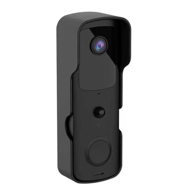 Cateissary Tuya V30 Timbre de video inteligente WiFi Timbre de cámara de puerta inteligente A prueba de lluvia Inalámbrico Vista nocturna Detección de Electrodomésticos negro Cateissary HA006697-01