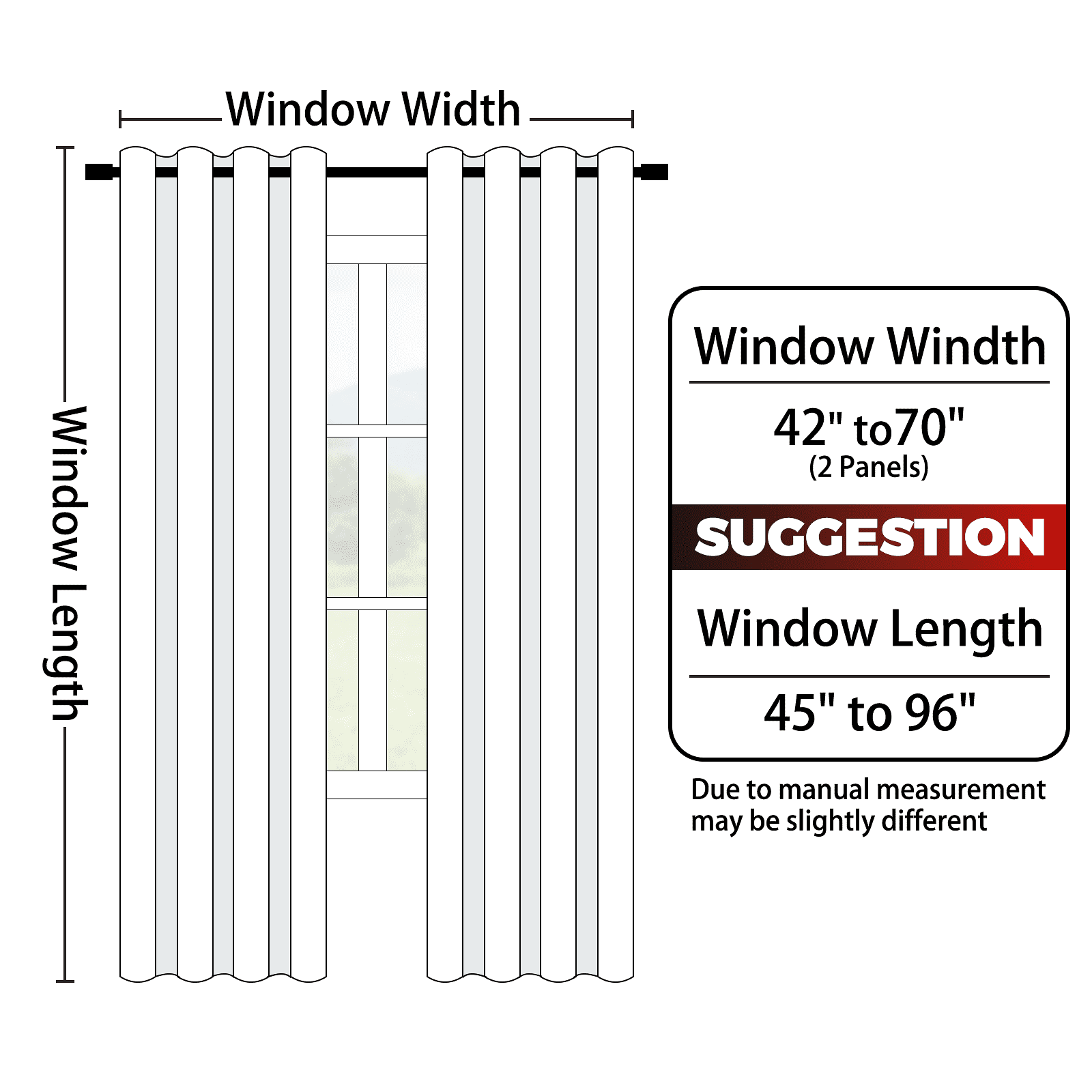 Yakamok 100% Blackout Curtain Panels 84 inches Light Blocking Drapes for Nursery, 2 Thick Layers Thermal Insulated Draperies(2 Pieces,52 Wide Each Panel,Red and Black Front with White Backing)