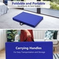 thumbnail image 3 of GVN Home Gym Mat, Gym Pads,6 x 2 Feet Gymnastic Mat with Carrying Handles for Yoga-Blue, 3 of 6