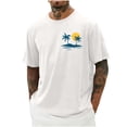 thumbnail image 2 of Mens T Shirts Soft Cotton Men's Printing Short Sleeved Blouses Round Neck Pullover Casual And Fashionable Top White Xxl, 2 of 5