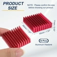 thumbnail image 2 of Uxcell Heatsink Aluminum Heat Sink with Thermal Sticker for Raspberry Pi and Other Electronics 40x40x11mm 6 Red, 2 of 6