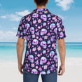 thumbnail image 4 of Balery crystal Skull flower cool Camisas hawaianas de manga corta para hombre, camisas playeras de corte holgado, camisas de vacaciones con botones,XX-Large, 4 of 7