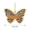 thumbnail image 2 of Unique Book Lover Shaped Bookshelf Pendant Acrylic Ornament Elegant Home Library, 2 of 6