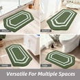 thumbnail image 3 of JAATOP Bathroom Rugs 24"x 48", Non-Slip TPR Backing Bath Mats Rugs for Bathroom Floor , Soft Shag Machine Washable Shower Bath Mat for Bathroom Decor, Absorbent Bath Mat, Green, 3 of 8