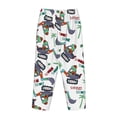 thumbnail image 5 of Xecao Dinosaur on Excavator2 Women's Straight Lounge Pajama Pants: The Epitome of Relaxed Sleepwear, 5 of 9