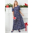 thumbnail image 4 of Dreams & Co. Plus Size Long Floral Print Cotton Gown, 4 of 6