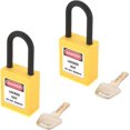 thumbnail image 5 of Wekity Lockout Tagout Locks Safety Padlock Loto Locks Keyed Alike PA Lock Out Tag Out Steel Shackle Small Luggage Padlocks Yellow 6mm 2PCS-0621, 5 of 5