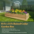 thumbnail image 2 of All Things Cedar Bac de Jardin Surélevé 6 X 2 Pi avec Conception Empilable et Extensible, 2 of 8