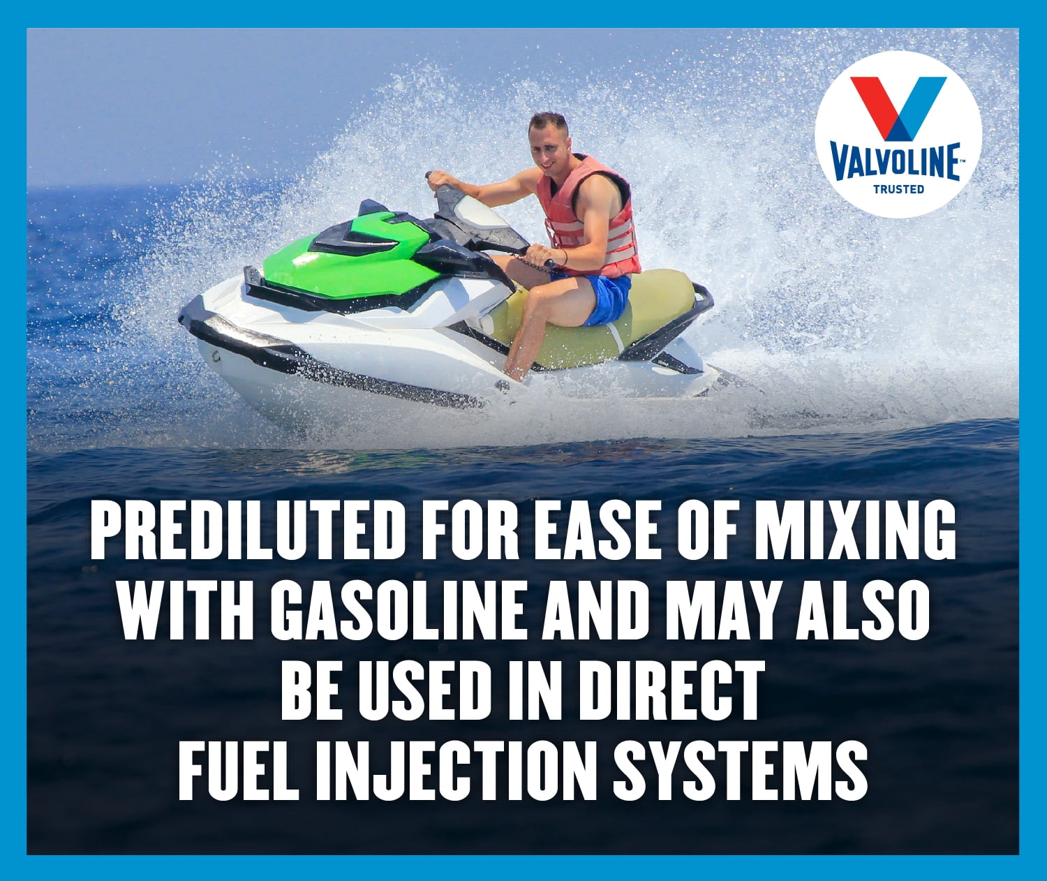Valvoline 2-Stroke Marine TCW-3 Synthetic Blend Motor Oil 1 GA