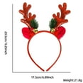thumbnail image 2 of Christmas Deer Antler Hair Bands Fabric Headwear Holiday Decoration For Adults Children Winter Party Costume Seasonal Gift, 2 of 6