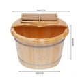 thumbnail image 2 of Natural Wooden Foot Bath Bucket Soaking Foot Tub Sauna with Massager Roller+Lid 30 Min Keep Warm, 2 of 12