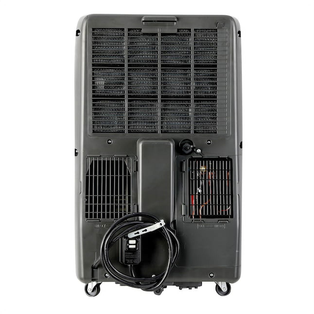 Restored Hisense 10,000 BTU (15,000 BTU ASHRAE) Dual Hose Portable AC with Heat Pump and Wifi, Gray (Refurbished)