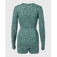 thumbnail image 5 of Placket Front Onsie in Emerald Green, 5 of 5