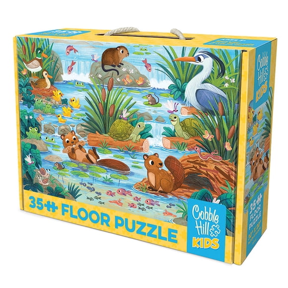 Cobble Hill Casse-Tête de Plancher de 35 Pcs pour Enfants - Castor et Amis - pour 3 Ans et Plus
