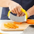 thumbnail image 3 of Product Category Cutter Tools - Stainless Steel Crinkle Cutter for Veggies Fruit Potatoes French Fries and More with Durable Edge for Easy Slicing, 3 of 3