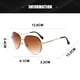 thumbnail image 2 of Gafas de sol recortadas con gradiente sin marco, gafas de sol redondas retras, hechas de metal, 2 of 5