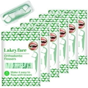 300 Count Orthodontic Flossers for Braces with Floss Dispenser, Kids Teeth & Adults, Dental Braces, Picks, 50 Bag (Pack of 6) -