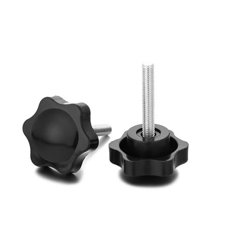 

4PCS Black Machinery Latche M6 M8 Clamping Nut Thumb Screw Carbon Steel Star Shaped Head Knob Star Knobs Grips M6*35-4PCS