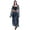 Grayish Blue2, variant on Moomaya Viscose Georgette Printed Long Shrug Slit Sleeves Cardigans For Women