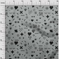 thumbnail image 3 of oneOone Viscose Chiffon Gray Fabric Doodle Fabric For Sewing Printed Craft Fabric By The Yard 42 Inch Wide, 3 of 4