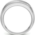 thumbnail image 2 of 14K White Gold Ibgoodman Men's Polished And Grooved 5-Stone 1 1/5 Carat Aa Quality Diamond Ringsize 10 - Jbsp, 2 of 5