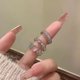 thumbnail image 5 of Anillo ajustable con forma de corazón de niña rosa y corazón de amor para mujer, diseño de nicho, anillo de lujo ligero con corona rosa dulce para dedo, 5 of 6