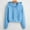 Blue, variant on Lenago Sweatshirt for Women Fall Casual Crewneck Shirts Zip Cropped Long Sleeve Hoodies Workout Short Tops Blouse Fall Outfits