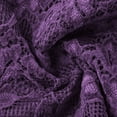 thumbnail image 4 of LWavelet Crew Neck Lace Blouse Womens Plus Size Long Sleeve Fitted Soft Stretch Daily Casual Top Purple XL, 4 of 7