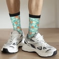 thumbnail image 4 of Uemuo Cute Sloth on Floral Tree Pattern Women's Crew Socks, Soft Durable Breathable Moisture-Wicking with Odor Control Cotton socks, 4 of 9