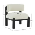 thumbnail image 4 of SAFAVIEH Couture Rosabryna Modern Boucle Solid Accent Chair, Ivory/Black, 4 of 5