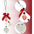 thumbnail image 7 of 1 Box DIY 6 Sets Phone Charm Kit Gothic Cell Phone Charm Black Red Silver Bowknot Tie Heart Moon Goth Cellphone Strap DIY, 7 of 7