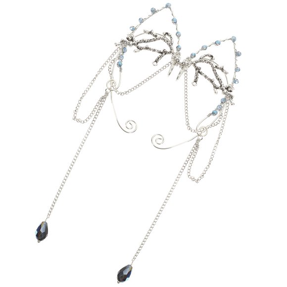 WHAMVOX 1Par Aretes Ear Clips Con Borlas Multicolor Para Mujer Accesorio Decorativo