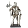 thumbnail image 2 of Design Toscano QS29041 Medieval Nuremberg Castle Guard Gothic Knight Statue, Silver, 2 of 6