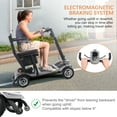 thumbnail image 6 of TopMate ES40 Mobility Scooters for Adults Lightweight Collapsible Airline Approved, Foldable Electric Powered Scooter for Seniors with Removable Battery, LED Headlights & Storage Bag - Silver Black, 6 of 7