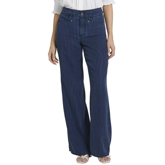 NYDJ womens  Teresa Dark Ocean Wide Leg Jean, 16, Blue