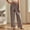 Coffee, variant on Women's Casual Pants Drawstring Striped Elastic Waist Straight Leg Trousers Trendy Loose Fit Summer Vacation Joggers with Pockets