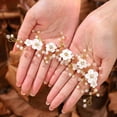 thumbnail image 2 of YooGuoGuo Flower Bride Wedding Hair Vine Pearl Bridal Headband Rhinestones Hair Breath Accessories for Women and Girls (A Silver), 2 of 7