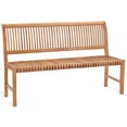 thumbnail image 2 of Teak Wood Castle Outdoor Patio & Garden Bench without Arms, 5 foot, 2 of 5