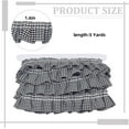 thumbnail image 2 of Gingham Fabric Satin Ribbon,QZS Gathered Fabric Edge Trimming,5 Yards Trimming Ribbon for Sewing,Making Crafts,Dresses,1Pack, 2 of 6