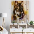 thumbnail image 3 of Design Art - Brown Wolf Illustration, 3 of 5