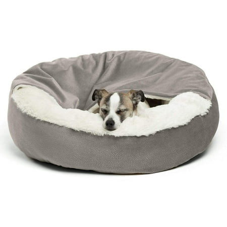 Best Friends by Sheri Cozy Cuddler Ilan Pet Dog Bed, Standard Gray