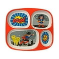 thumbnail image 2 of Melamine Superhero Girl and Boy Children's 4 Sectioned Rectangle Divided Plate Set - Set of 4, 2 of 3