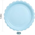 thumbnail image 2 of Goodlluck 50 Pcs Blue Paper Plates 7 Inch Scalloped Disposable Dessert Plates, Small Appetizer Cake Plates for Baby Shower, Birthday Party, Wedding, 2 of 8