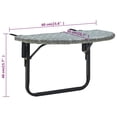 thumbnail image 4 of vidaXL Balcony Table Grey 60x60x40 cm Poly Rattan, 4 of 5