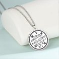 thumbnail image 3 of Saturn Jupiter Solomon Necklace Magic Square Talisman Stainless Steel Occult Pendants Jewelry Christmas Present, 3 of 5